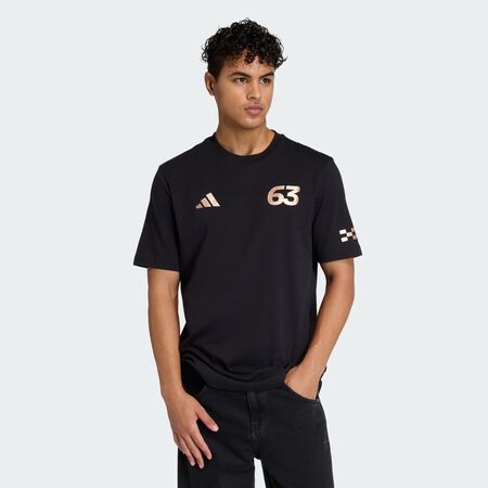 ADIDAS PERFORMANCE MERCEDES - AMG PETRONAS FORMULA ONE TEAM GEORGE RUSSELL LAS VEGAS TEE Black MEN