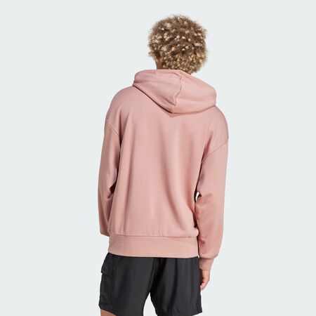 ADIDAS ORIGINALS Sweat-shirt à capuche ample French terry logo à 3 bandes Essentials Warm Clay / White HOMME