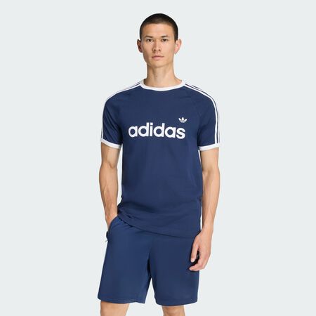 ADIDAS ORIGINALS 3-STRIPES SLIM RINGER TEE Night Indigo MEN