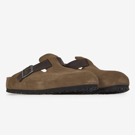 BIRKENSTOCK boston BOSTON LEATHER MIX DARK TEA BROWN MEN