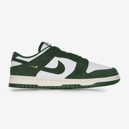 NIKE dunk DUNK LOW SUEDE MINI SWOOSH VERT/BLANC FEMME