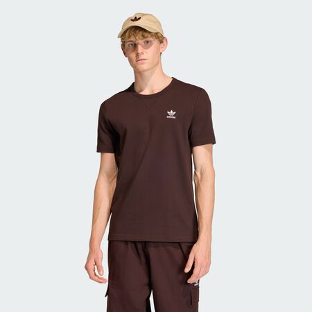 ADIDAS ORIGINALS Trefoil Essentials Waffle Tee Aurora Coffee MEN
