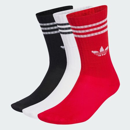 ADIDAS ORIGINALS Chaussettes mi-mollet (3 paires) Better Scarlet / Black / White CADET