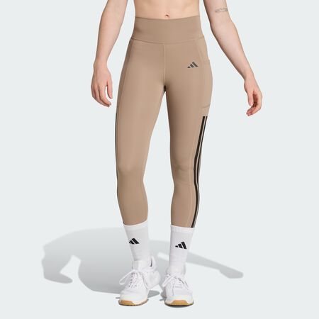 ADIDAS ORIGINALS Legging long 3 bandes Optime Chalky Brown FEMME