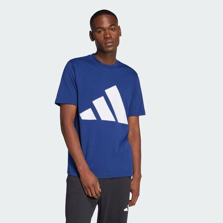 ADIDAS SPORTSWEAR T-shirt grand logo Essentials Dark Blue / White HOMME