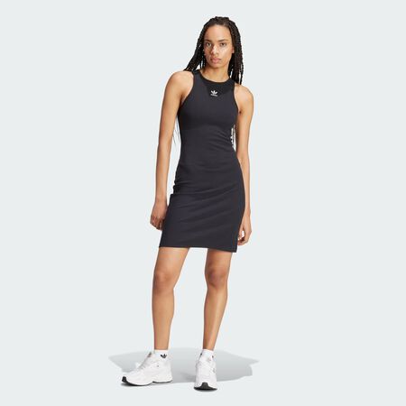 ADIDAS ORIGINALS Robe débardeur côtelée Essentials Black FEMME