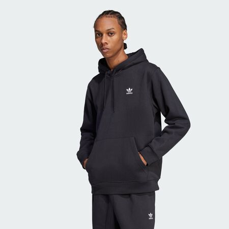 Trefoil Essentials Loose Hoodie : Black