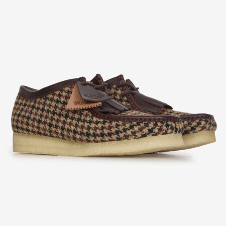 CLARKS WALLABEE HARRIS TWEED MARRON HOMME