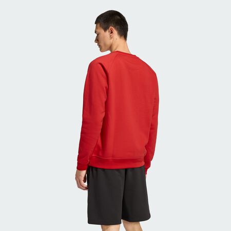ADIDAS ORIGINALS Trefoil Essentials Crew Sweatshirt Better Scarlet MEN