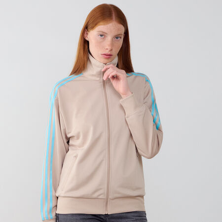 ADIDAS ORIGINALS JACKET FZ TRACKTOP FIREBIRD BEIGE/BLEU FEMME