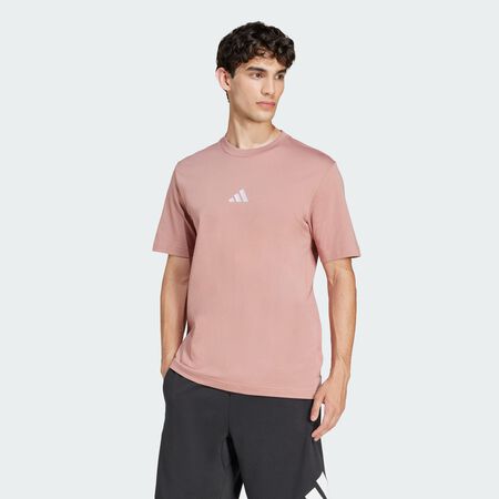 ADIDAS SPORTSWEAR Essentials Small Logo Single Jersey Tee Warm Clay / White MEN