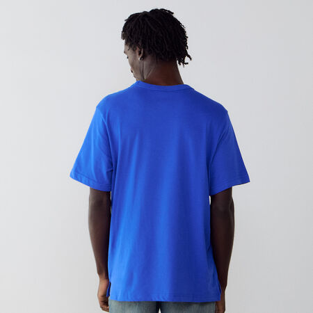 JORDAN TEE SHIRT CENTERED LOGO BLUE/BLACK MEN