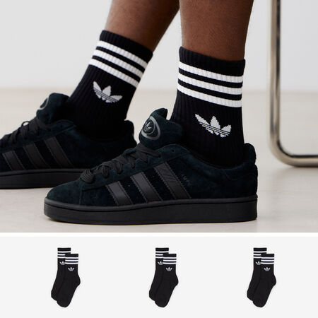 ADIDAS ORIGINALS CHAUSSETTES X3 CREW 3 STRIPES NOIR/BLANC MIXTE