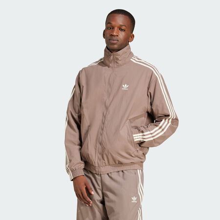 ADIDAS ORIGINALS Veste de survêtement toile Adicolor Firebird Trace Brown HOMME