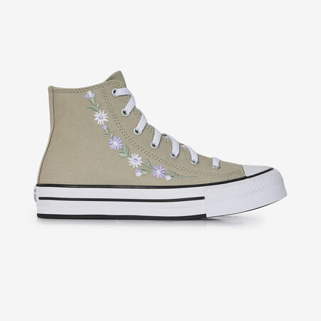 CONVERSE chuck taylor all star CHUCK TAYLOR ALL STAR EVA LIFT HI FLORAL KHAKI/WHITE JUNIOR
