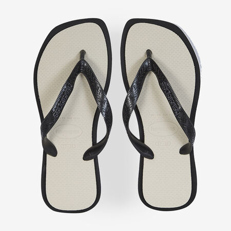 HAVAIANAS TOP SQUARE FUSION BEIGE/BLACK WOMEN