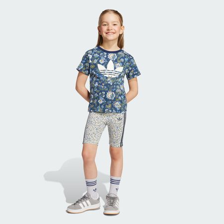 ADIDAS ORIGINALS Ensemble t-shirt court adidas Originals x Liberty London Enfants Night Indigo / Multicolor CADET