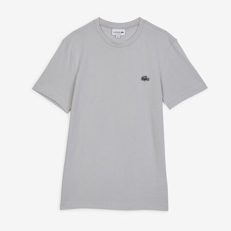 LACOSTE TEE SHIRT CLASSIC SMALL LOGO SL GREY MEN