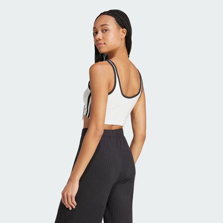ADIDAS ORIGINALS Brassière Adicolor 3 bandes White / Black FEMME