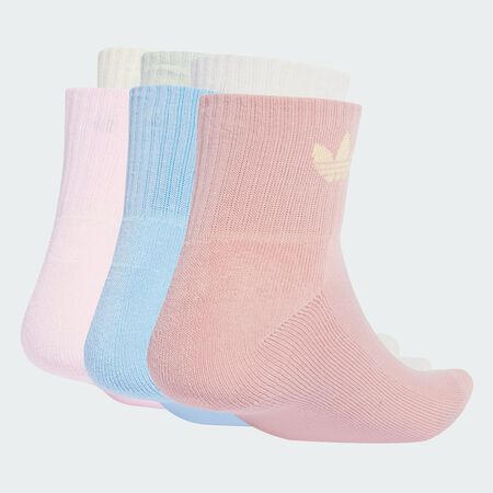 ADIDAS ORIGINALS Socquettes Mid (6 paires) Wonder Mauve / Linen Green / Grey One MIXTE