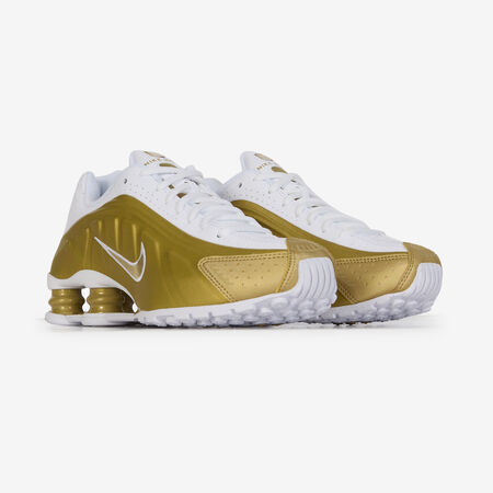 NIKE shox SHOX R4 BLANC/OR JUNIOR