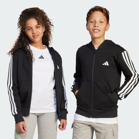 ADIDAS SPORTSWEAR Veste à capuche entièrement zippée Essentials Enfants Black / White JUNIOR
