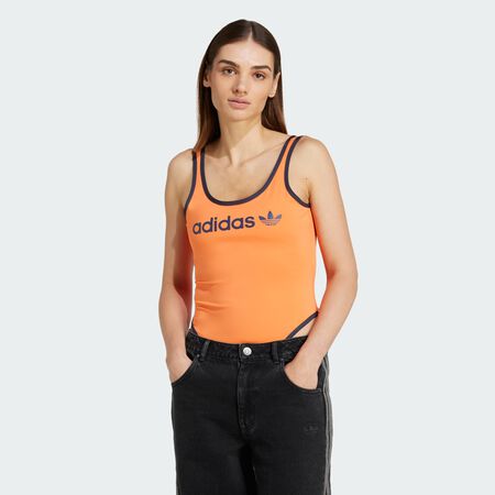 ADIDAS ORIGINALS Body logo linéaire Semi Solar Orange FEMME
