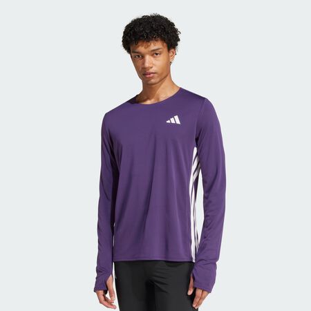ADIDAS PERFORMANCE Adizero Running Long Sleeve Tee Aurora Plum MEN