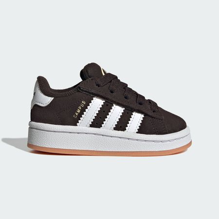 ADIDAS ORIGINALS Campus 00s Comfort Closure Elastic Lace Shoes Kids Aurora Coffee / Cloud White / Gum BABIES