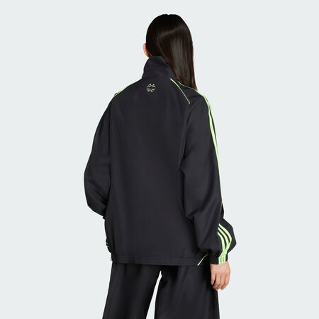 ADIDAS ORIGINALS Veste de survêtement toile oversize Teamgeist Adicolor Black / Signal Green FEMME