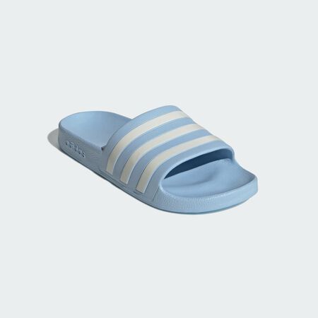 ADIDAS SPORTSWEAR adilette Adilette Aqua Slides Glow Blue / Zero Metalic / Zero Metalic WOMEN