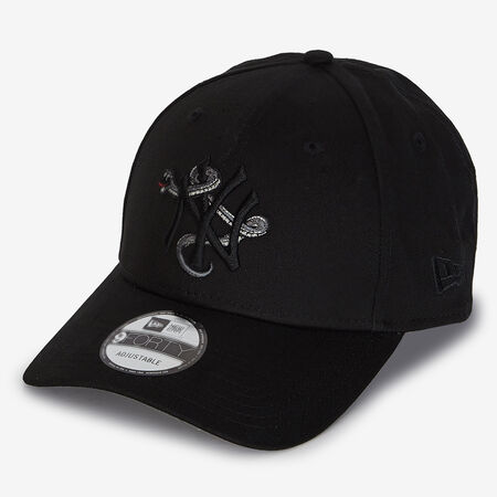 NEW ERA 9FORTY NY SNAKE EMBROIDERY LOGO BLACK MEN