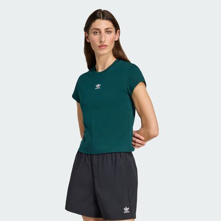 ADIDAS ORIGINALS Essentials Slim Tee Aurora Ivy WOMEN