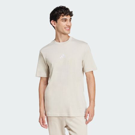 ADIDAS SPORTSWEAR T-shirt jersey petit logo Essentials Beige / White HOMME