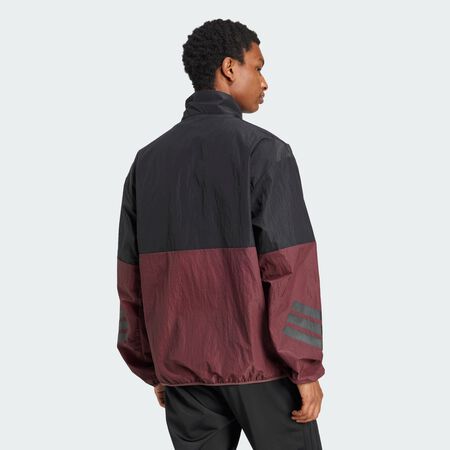 ADIDAS SPORTSWEAR Sweat-shirt toile demi-zip 3 bandes Future Icons Aurora Ruby / Brown HOMME