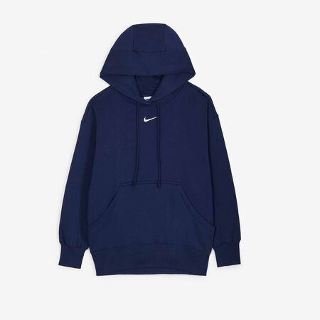 NIKE HOODIE PHOENIX LONG OVERSIZED NAVY BLUE WOMEN
