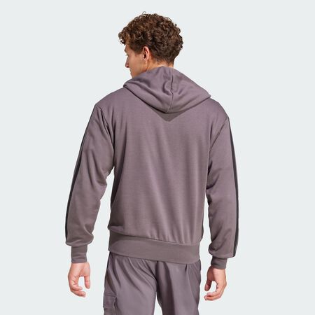 ADIDAS ORIGINALS Essentials 3-Stripes French Terry Hoodie Grey Strata / Black MEN