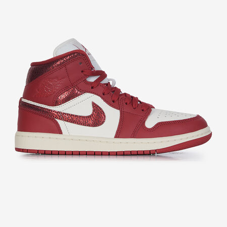 AIR JORDAN 1 MID SE : WHITE/RED