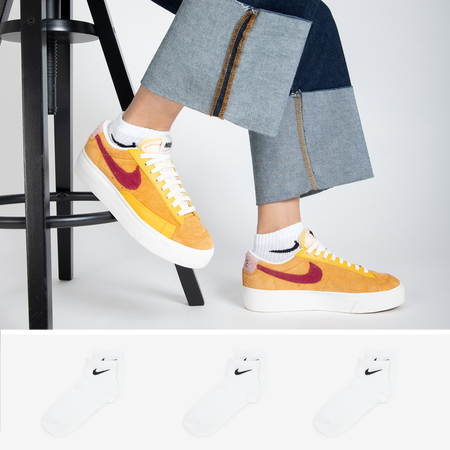 NIKE CHAUSSETTES X3 QUARTER WHITE UNISEX