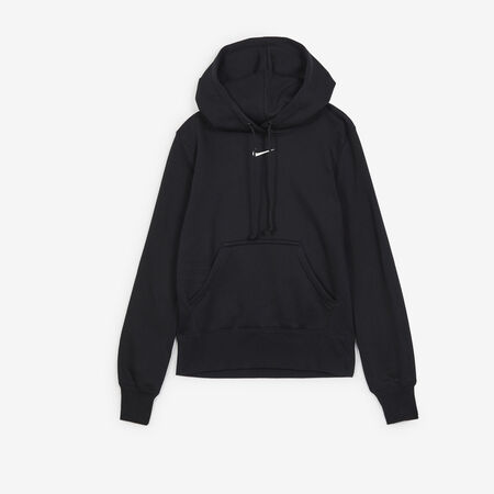 NIKE HOODIE CLUB CENTERED LOGO NOIR/BLANC FEMME