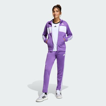 ADIDAS SPORTSWEAR Seasonal Essentials Tiberio 3-Stripes Tricot Track Suit Kids Active Purple / White TODDLERS