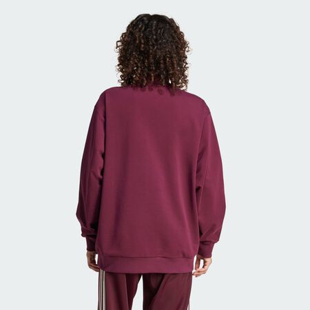 ADIDAS ORIGINALS Track Top Colorblock Maroon / Cream White FEMME