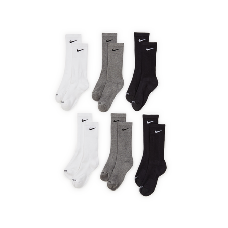 NIKE CHAUSSETTES X6 CREW CUSHION BLANC/NOIR MEN