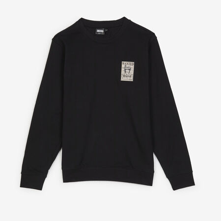 ONE PIECE SWEAT CREW WANTED ACE NOIR HOMME