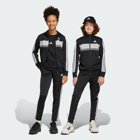 Survêtement maille 3 bandes Seasonal Essentials Tiberio Enfants : Black / White / Grey Two