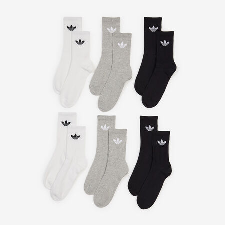 ADIDAS ORIGINALS CHAUSSETTES X6 CREW TREFOIL NOIR/BEIGE HOMME