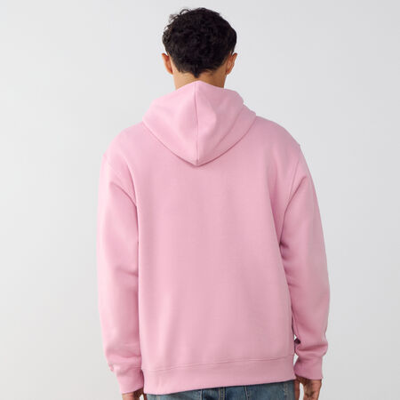NEW BALANCE HOODIE SMALL LOGO PINK/WHITE MEN