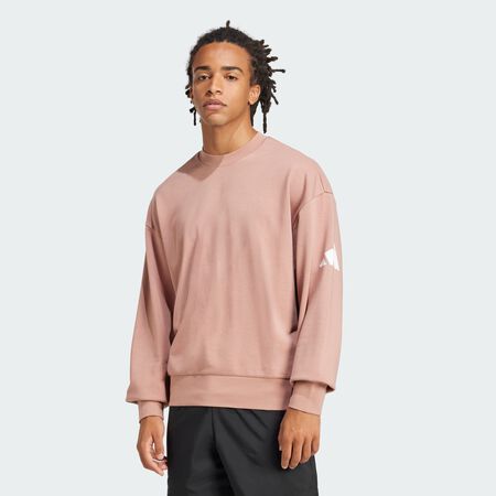 ADIDAS ORIGINALS Sweat-shirt logo à 3 bandes coupe ample Essentials Warm Clay / White HOMME