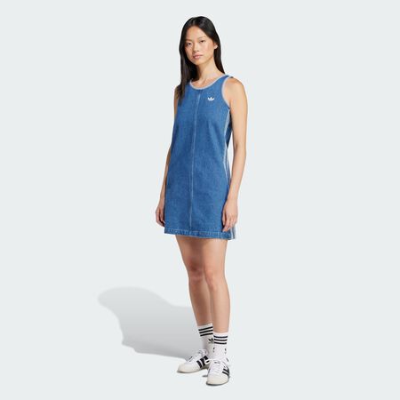 ADIDAS ORIGINALS Robe débardeur denim 3 bandes Adicolor Indigo Denim FEMME