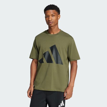 T-shirt grand logo Essentials : Olive Strata / Black